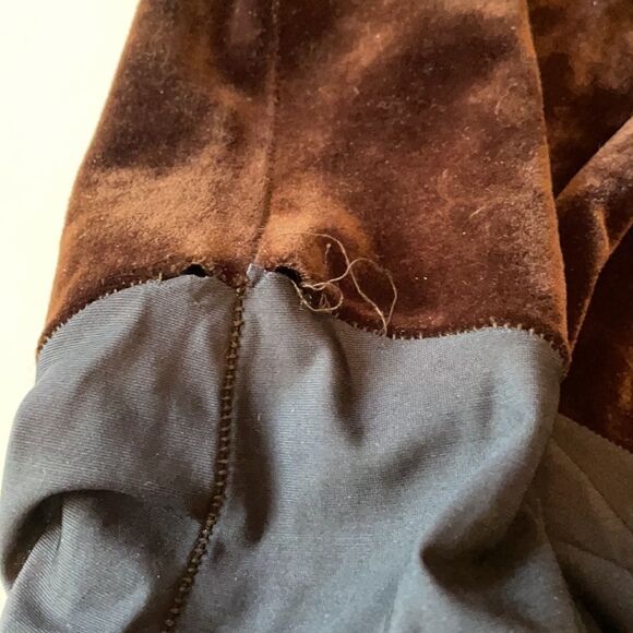 Vintage Brown Mock-Neck Velour Bodysuit - Picture 5 of 9